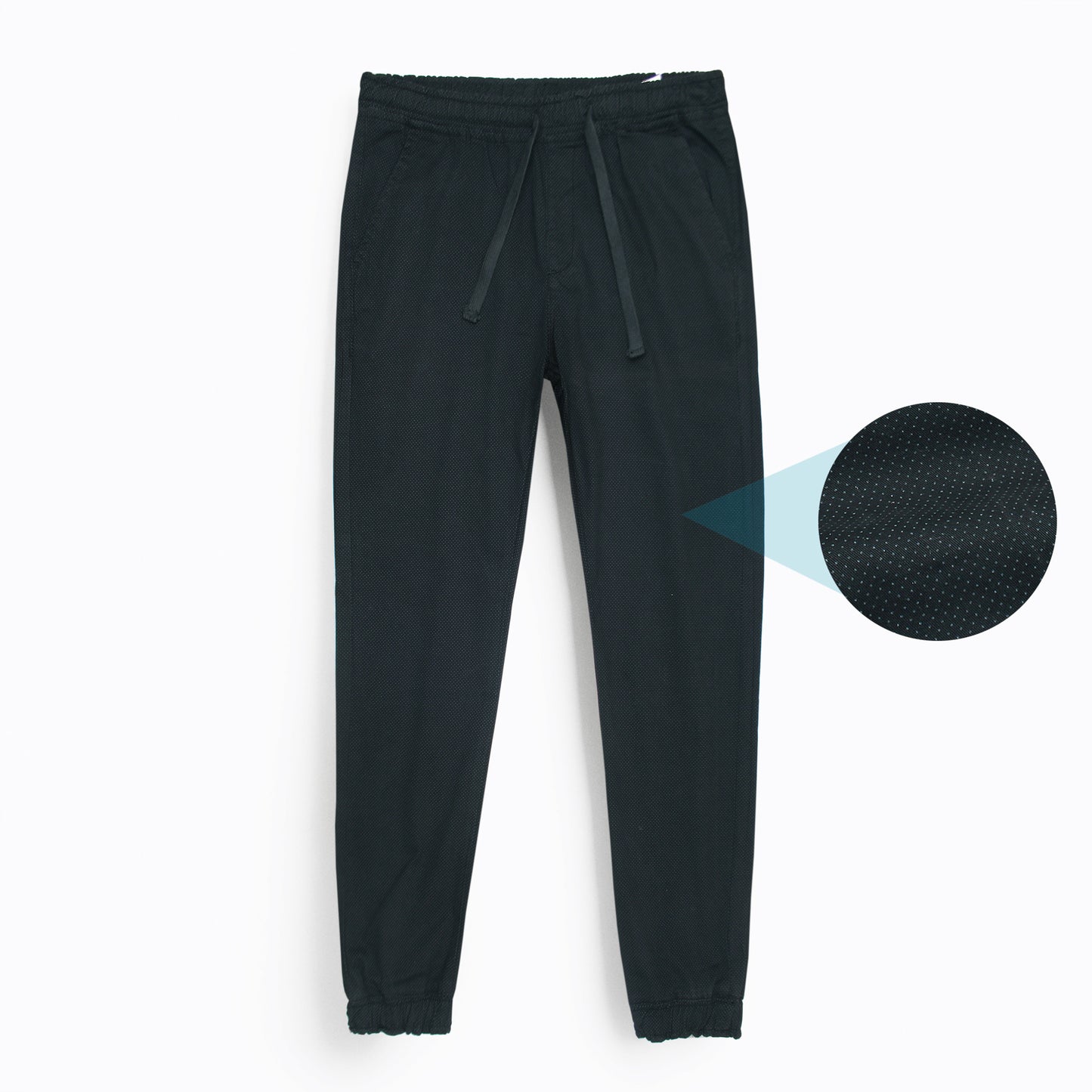 Premium Cotton Waste Jogger Pants (Black Doted)
