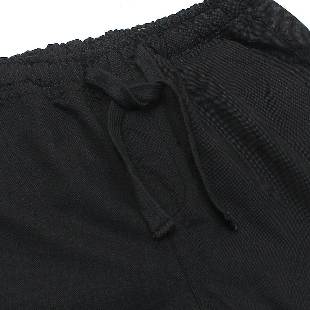 Premium Cotton Waste Jogger Pants (Textured Black)