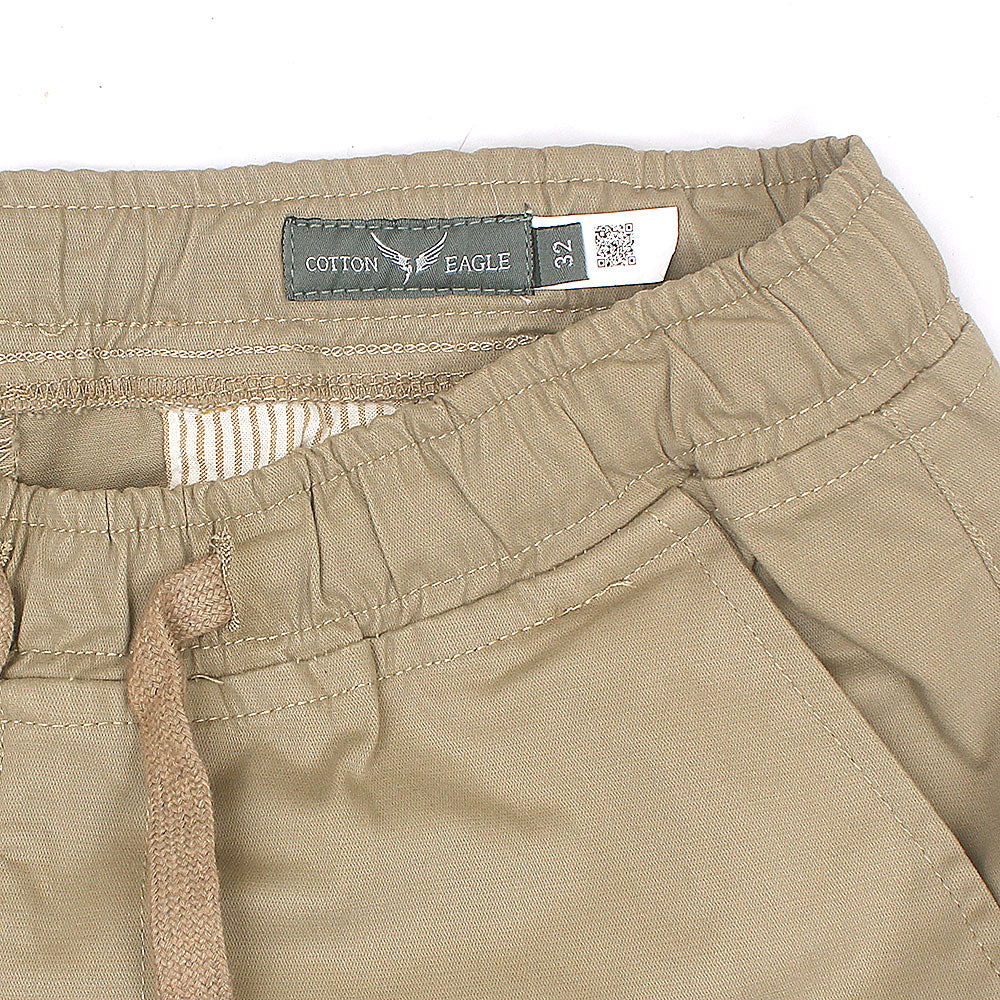 Premium Cotton Waste Jogger Pants (Khakki)