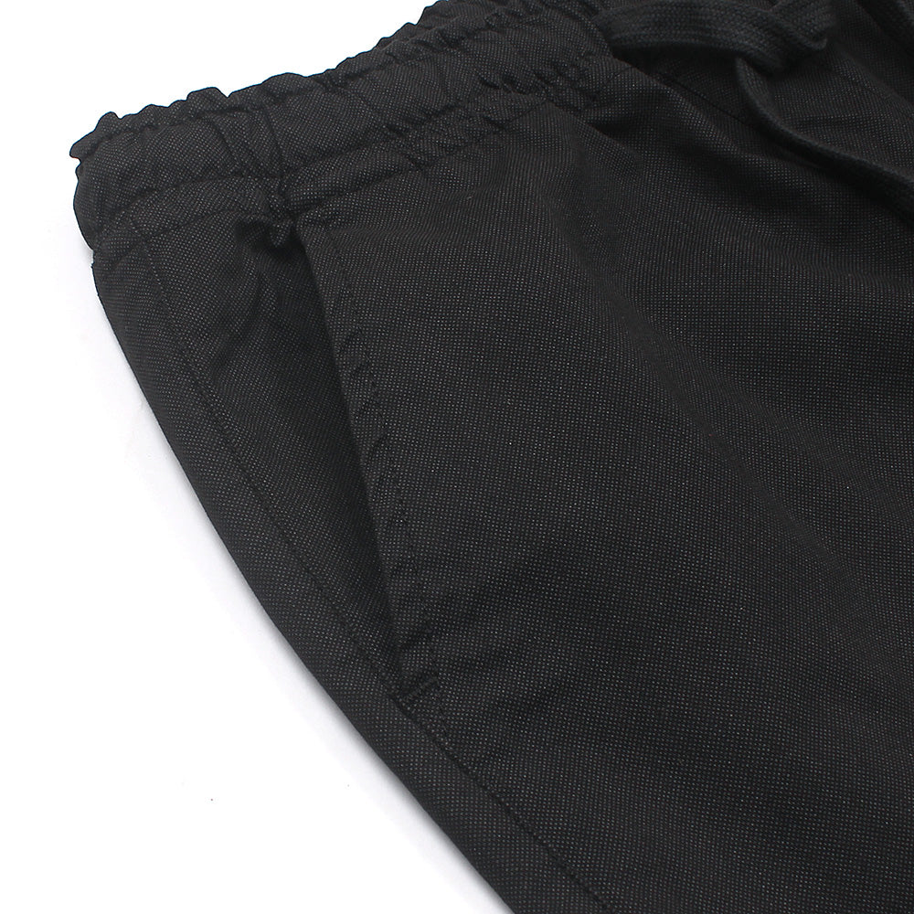 Premium Cotton Waste Jogger Pants (Textured Black)