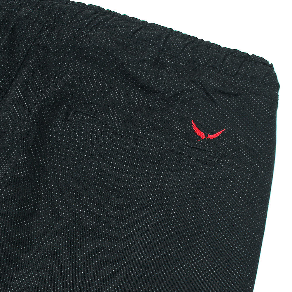 Premium Cotton Waste Jogger Pants (Black Doted)