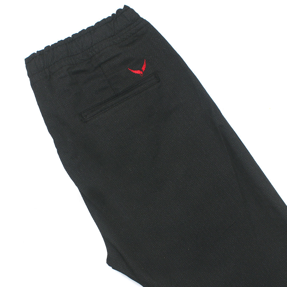 Premium Cotton Waste Jogger Pants (Textured Black)
