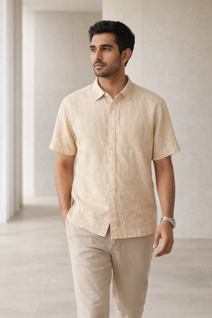 Cotton Eagle Linen Shirt