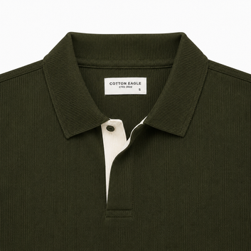 COTTON EAGLE PRESTIGE KNIT POLO SHIRT (DUST OLIVE)