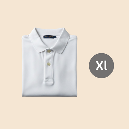 Cotton Eagle Premium Thermal Polo Shirt – White